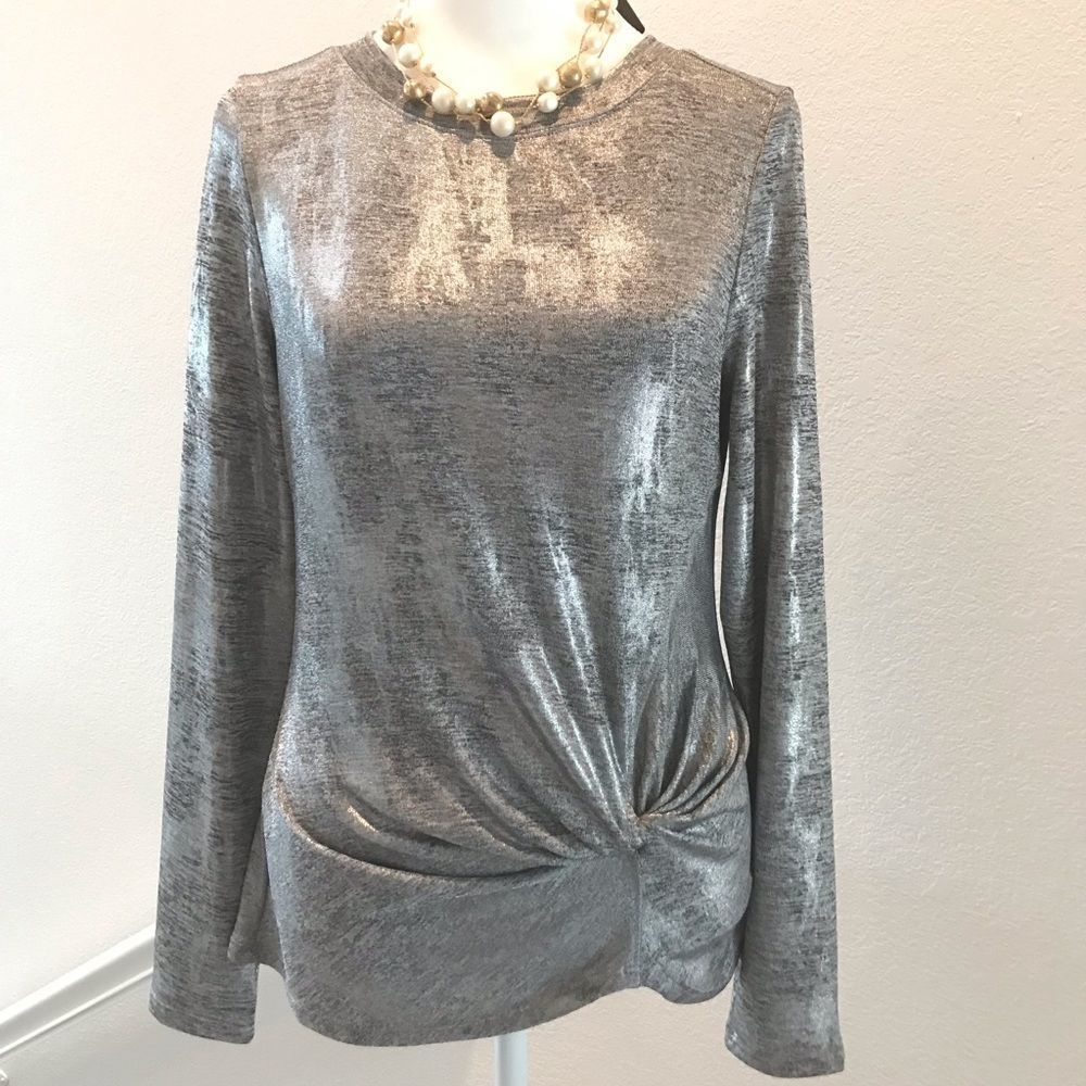 NWT METALLIC BEBE BLOUSE